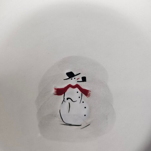 Williams Sonoma Set of 6 Assorted Snowman Dessert Plates Seasonal Collection - Picture 5 of 14